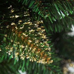 Gold Pine Christmas tree, with real natural cones, Gold Snow, and Gold crystals