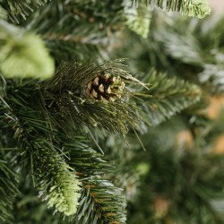 Next Day│Olive Pine Christmas Tree with Cones│Dense Green with Green Crystals, Handcrafted in EU